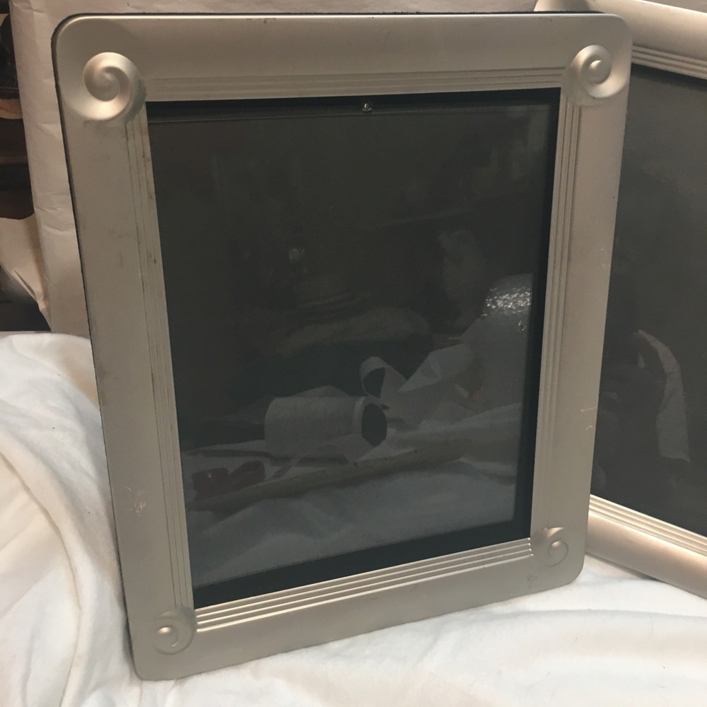 Silver Satin Art Deco Photo Frames Fetco Size 9.5 X 7.5 - Picture 3 of 15